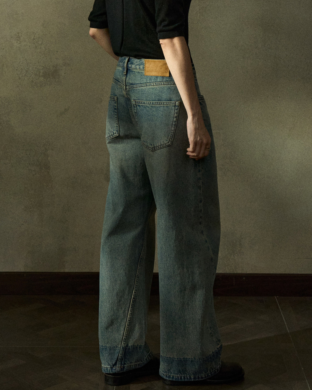 ハイウエストシミターデニムパンツ 10217