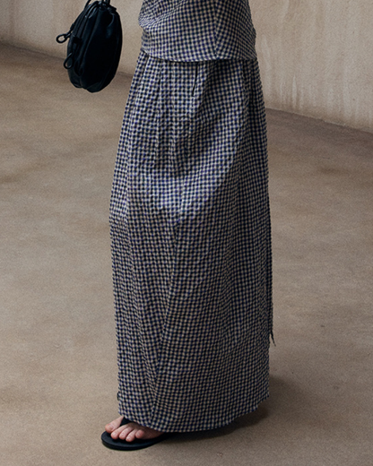 カーブフォルムチェックスカート 10506