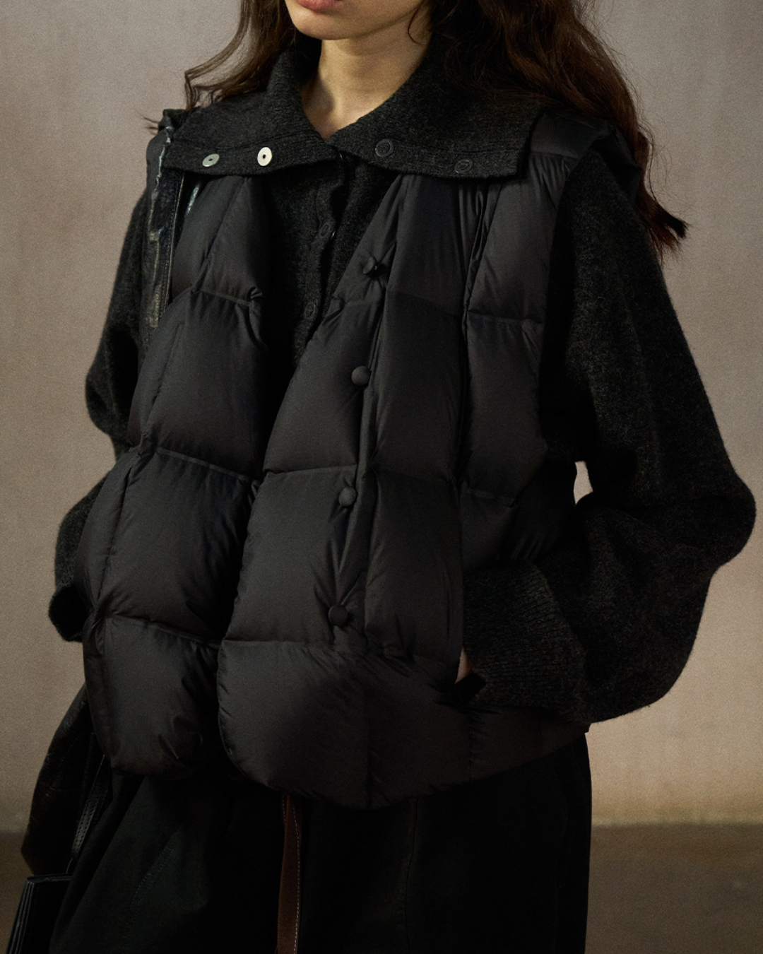 キルティングダウンショートベスト 10242