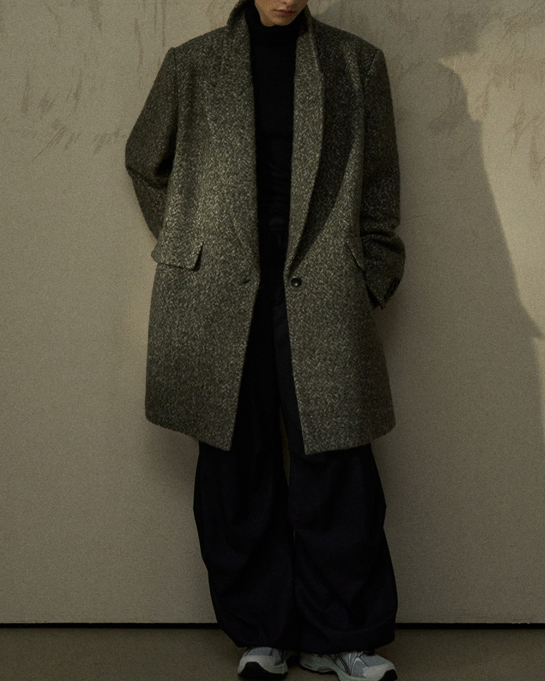 ヘリンボーンミディコート 10259