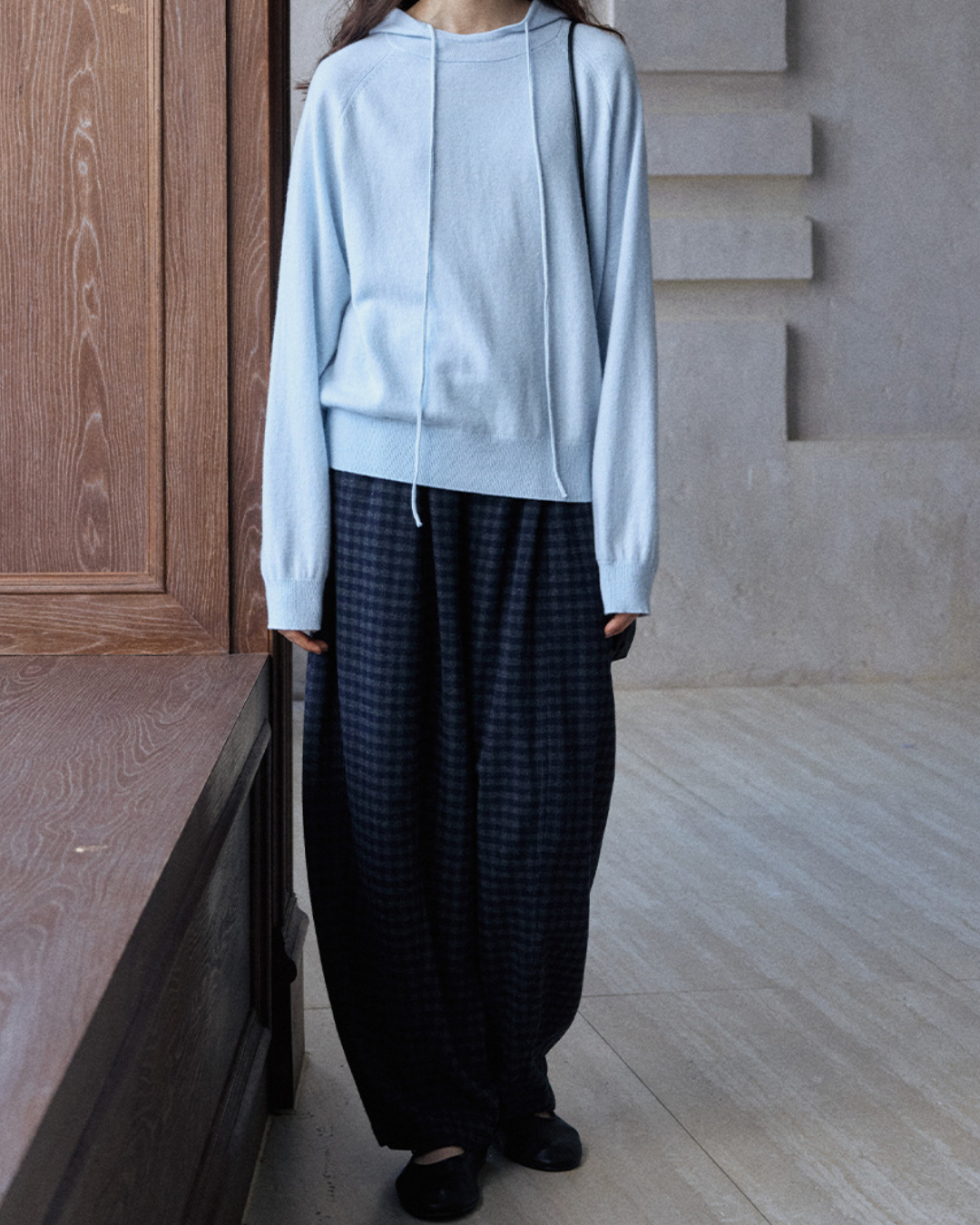 ウエストシャーリングチェック柄パンツ 10180