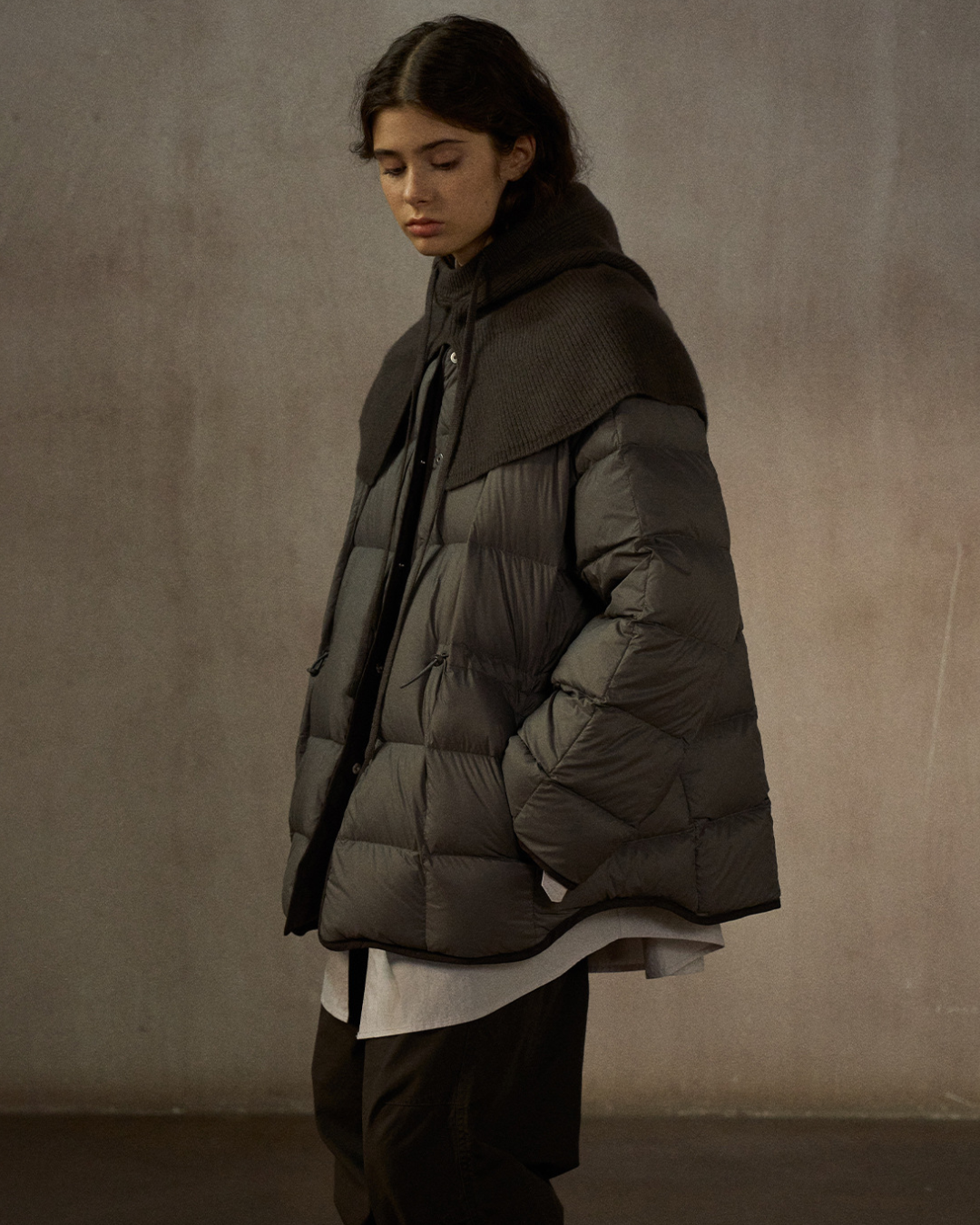 バイカラーリバーシブルダウンコート 10248