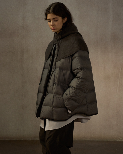 バイカラーリバーシブルダウンコート 10248