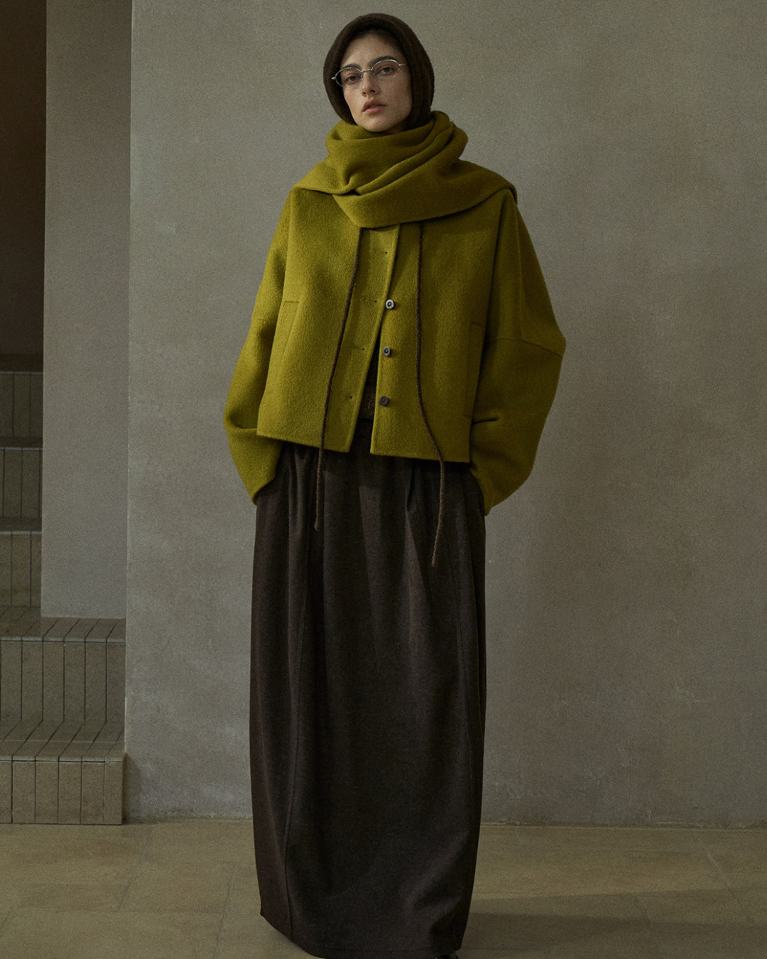 シェルネックマットショートコート 10428