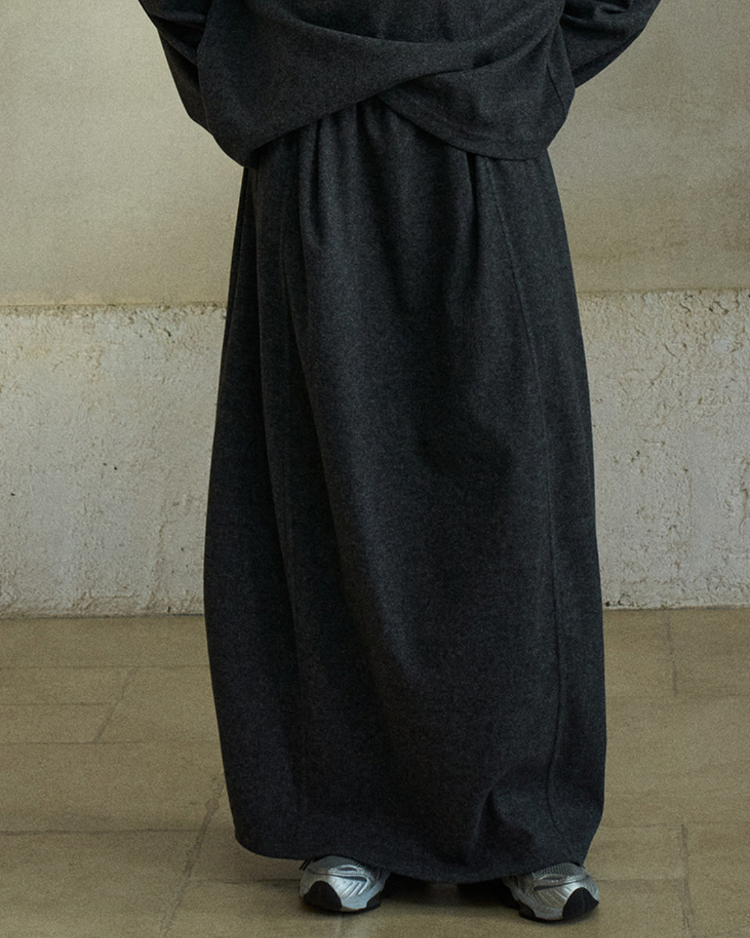 ウエストゴムロングルーズスカート 10215