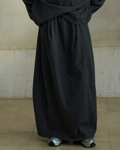 ウエストゴムロングルーズスカート 10215