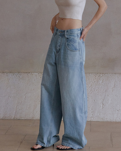 ウオッシュシミターデニムパンツ 10230