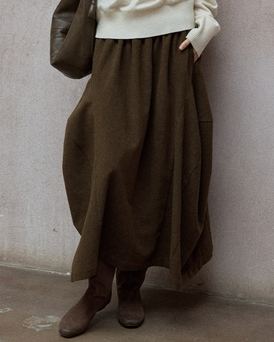 ハイウエストカーブスカート 10160