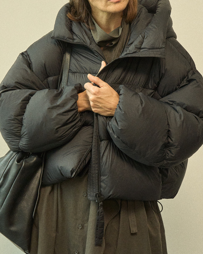 フーディーショートソフトダウンコート 10235