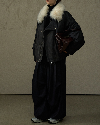 ファーカラージッパーオーバージャケット 10290