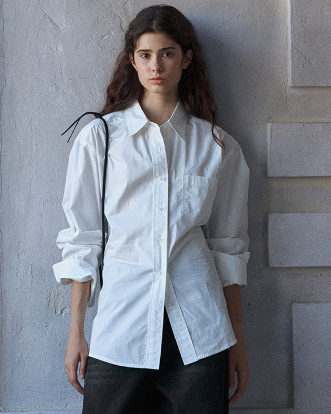 ウエストタックロングブラウス 10165