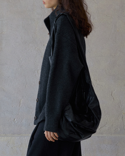 スタンドカラーニットカーディガン 10191