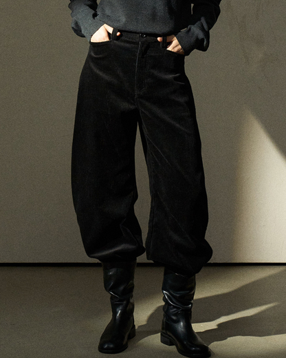 ハイウエストコーデュロイカーブパンツ 10205
