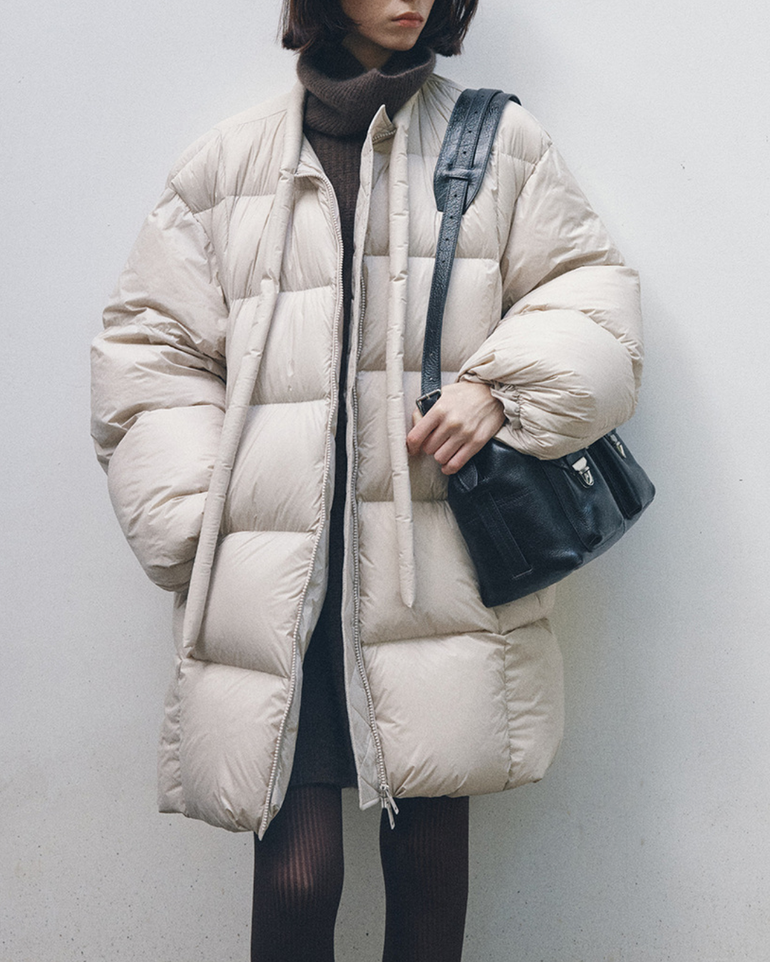 ミディストラップダウンコート 10375