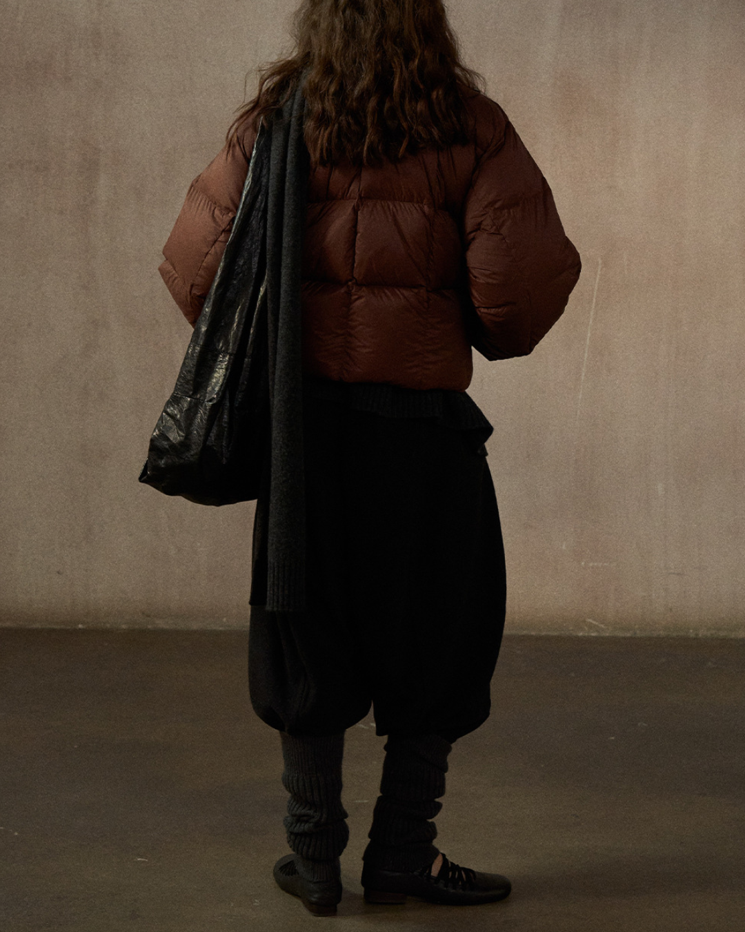 クルーネックドローコードショートコート 10268