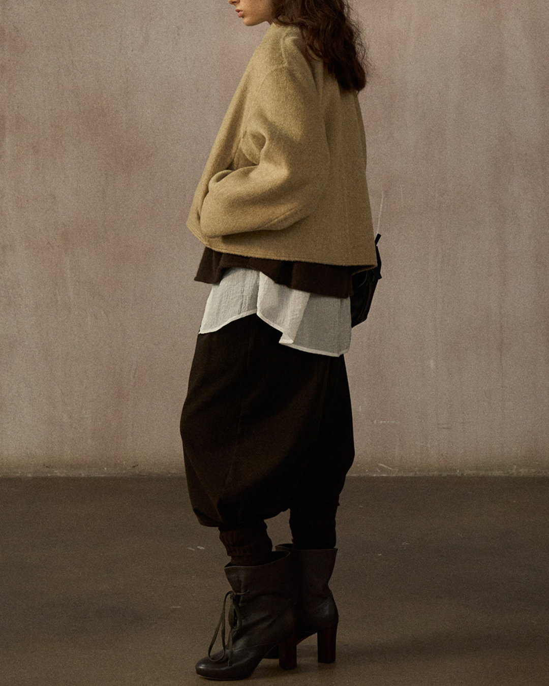 ノーカラーショートジャケット 10245