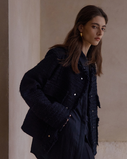 モードフリンジツイードジャケット 10413