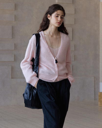 Vネックニットカーディガン 10169