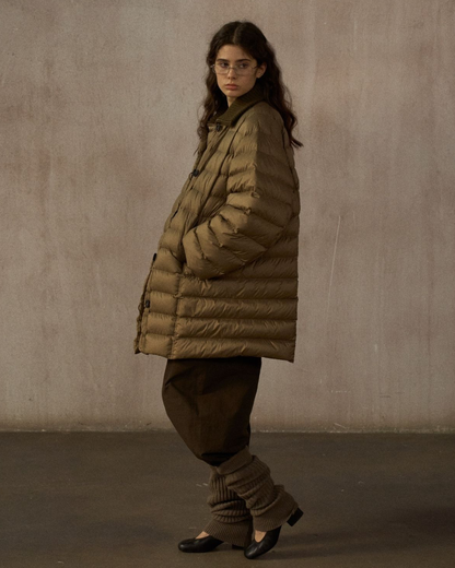 キルティングダウンミディコート 10252