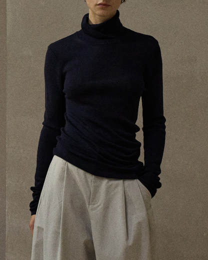 ハイネックスリムニットプルオーバー 10291