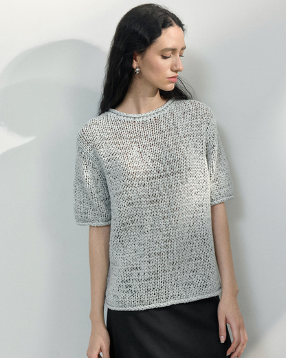 ハーフスリーブストラクチャーニット 10451