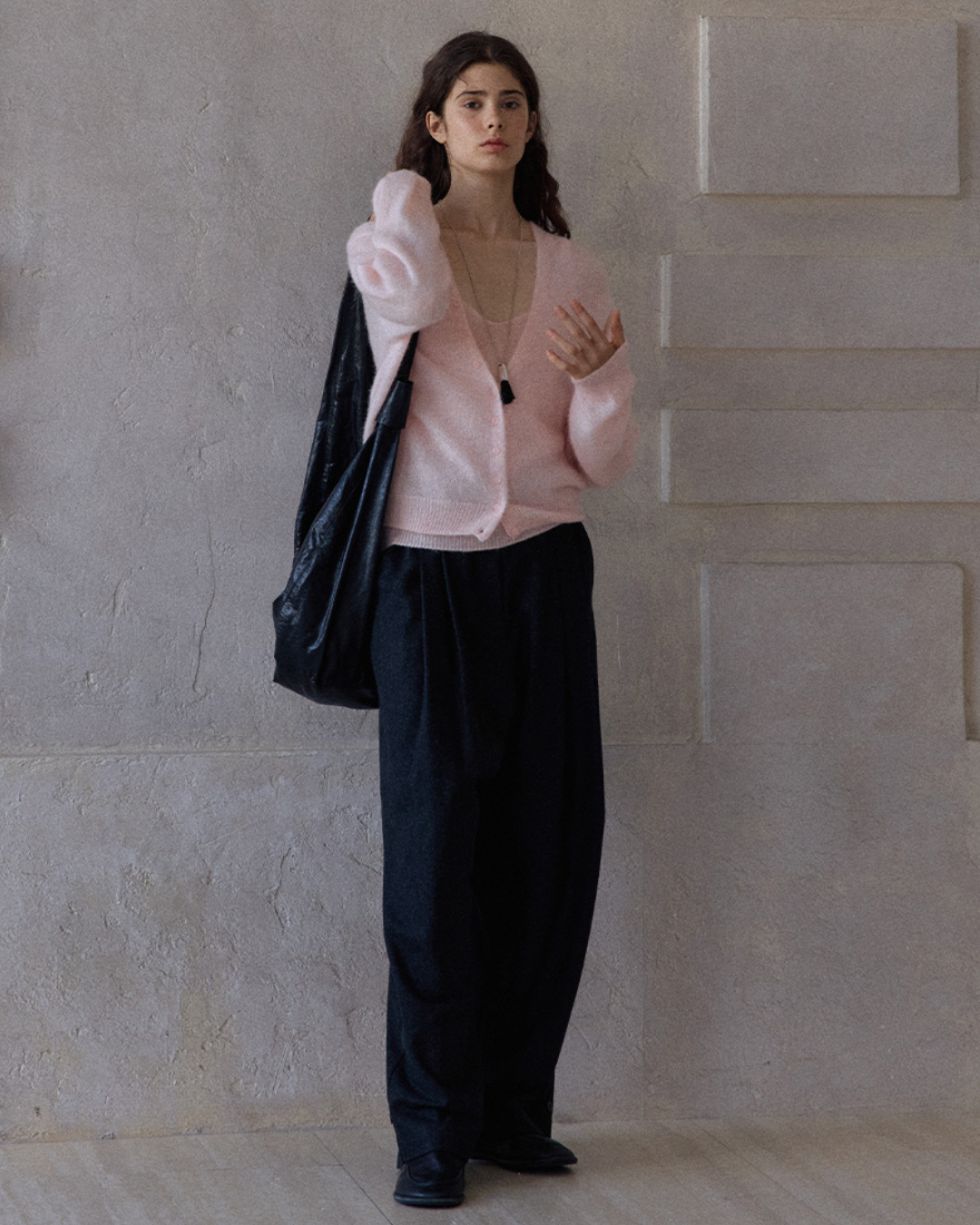 Vネックニットカーディガン 10169