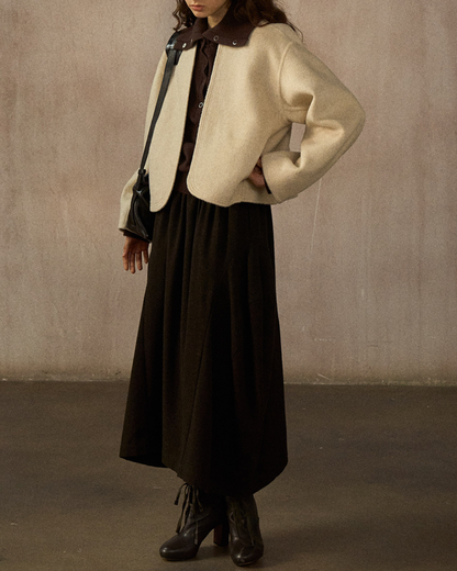 ノーカラーショートジャケット 10245