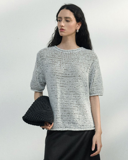 ハーフスリーブストラクチャーニット 10451