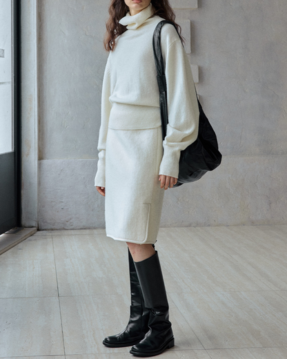 ハイウエストサイドスリットストレートスカート 10232