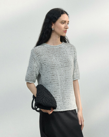 ハーフスリーブストラクチャーニット 10451