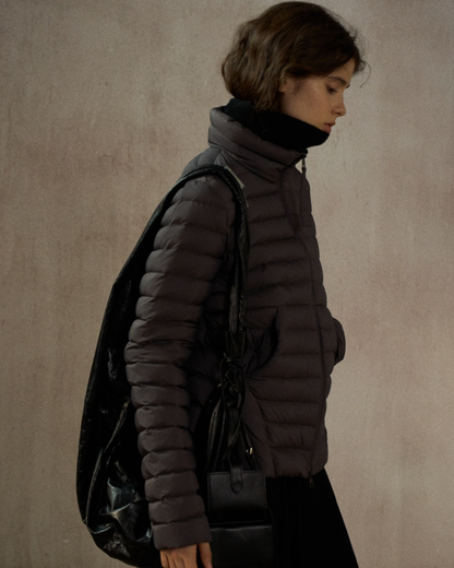 スタンドカラーショートダウンコート 10249