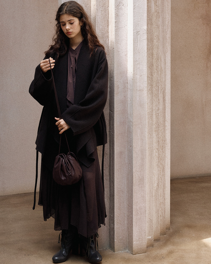 ビッグカラーデザインロングジャケット 10170