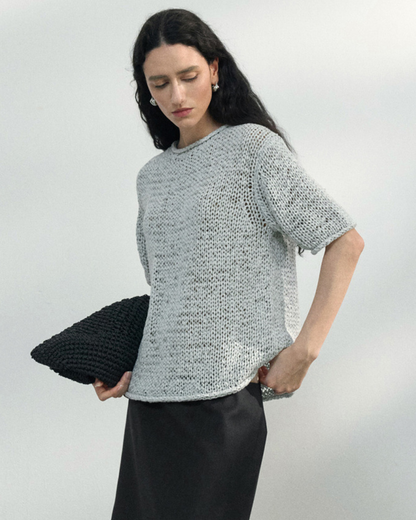 ハーフスリーブストラクチャーニット 10451