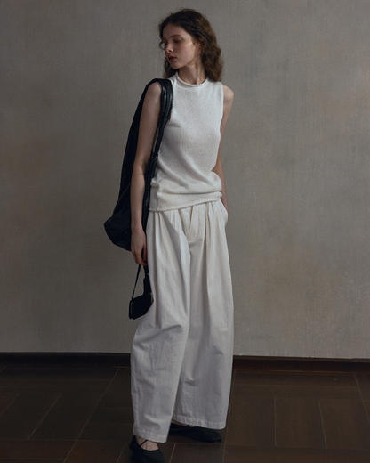 シリンダーハイネックノースリーブニット 10558