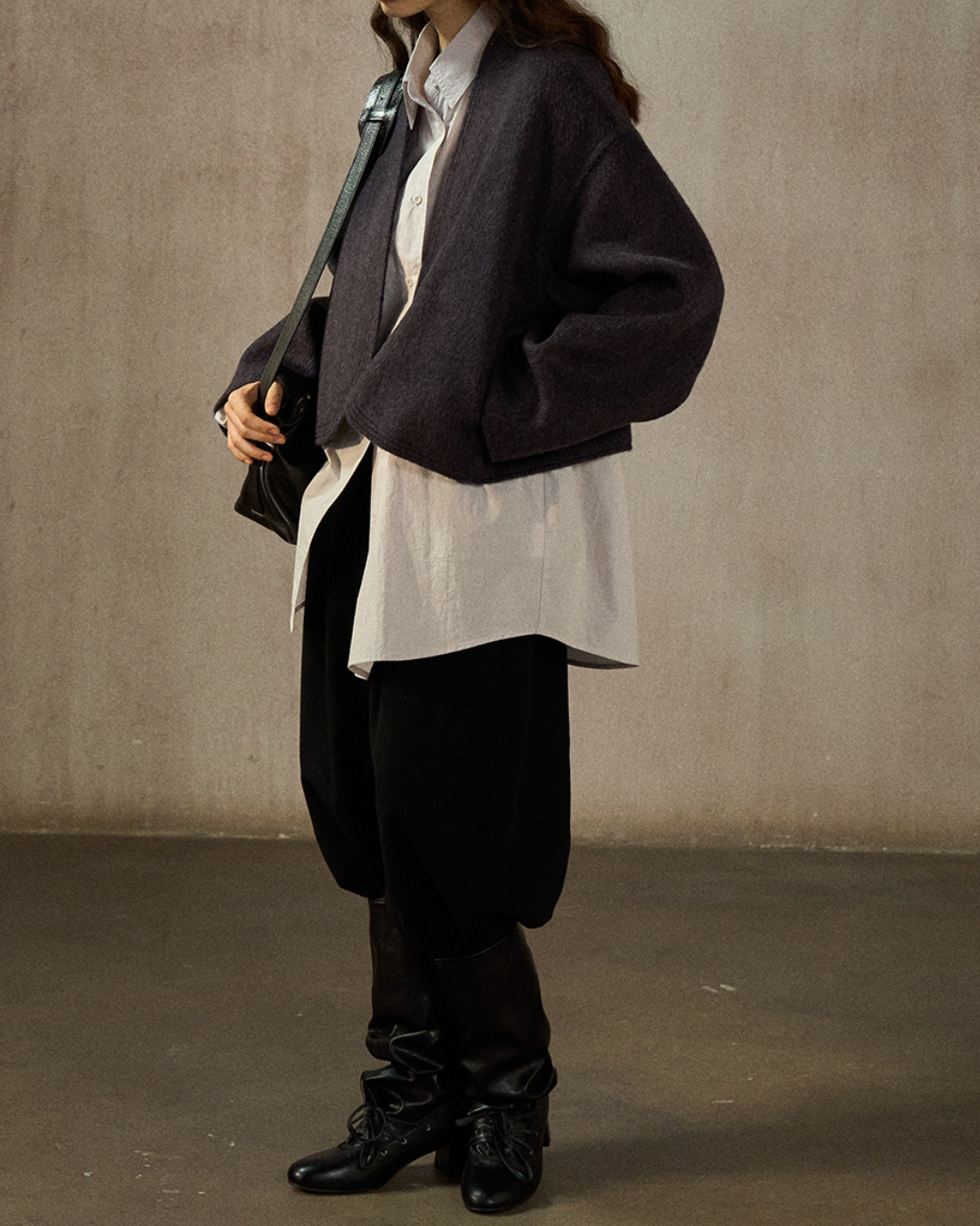 ノーカラーショートジャケット 10245