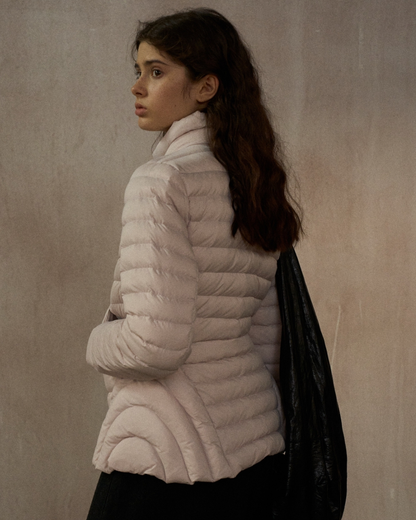 スタンドカラーショートダウンコート 10249