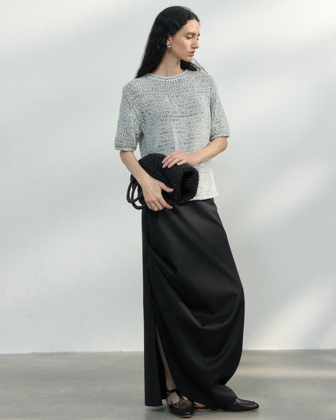 ハーフスリーブストラクチャーニット 10451