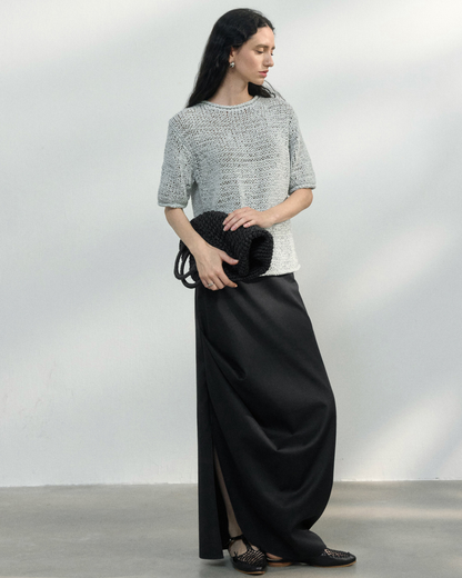 ハーフスリーブストラクチャーニット 10451