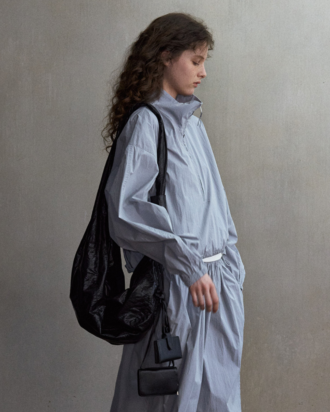 ディストーションハイネックジップアップブルゾン 10545