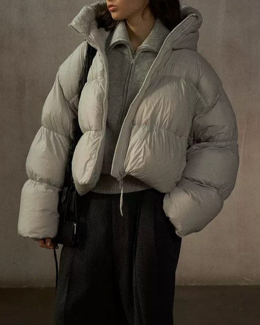 フーディーショートソフトダウンコート 10235