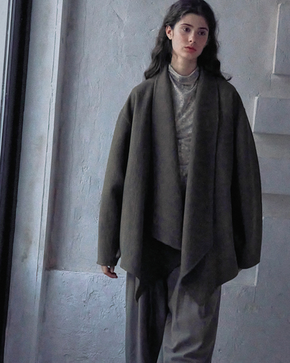 ビッグカラーデザインロングジャケット 10170