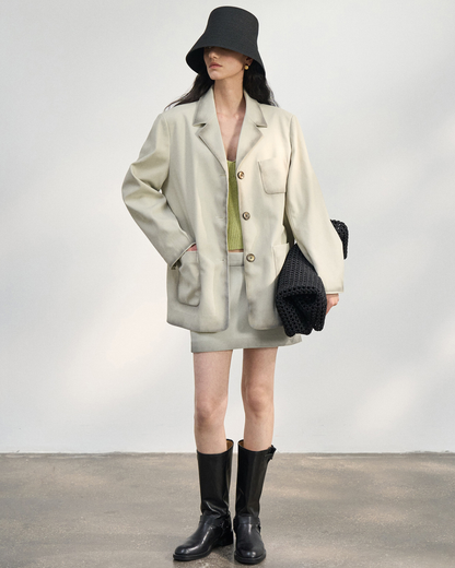 シャープラインスエードテーラード 10459