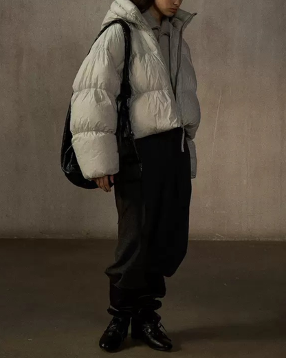 フーディーショートソフトダウンコート 10235