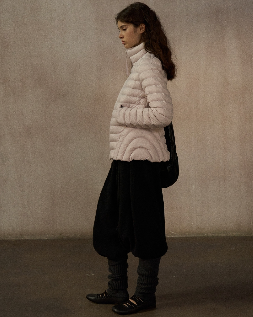 スタンドカラーショートダウンコート 10249