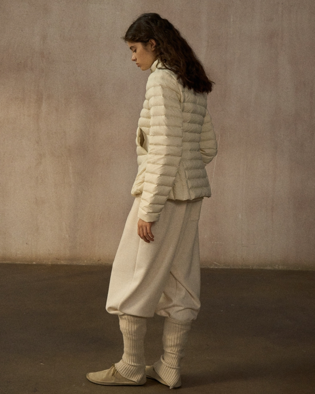 スタンドカラーショートダウンコート 10249