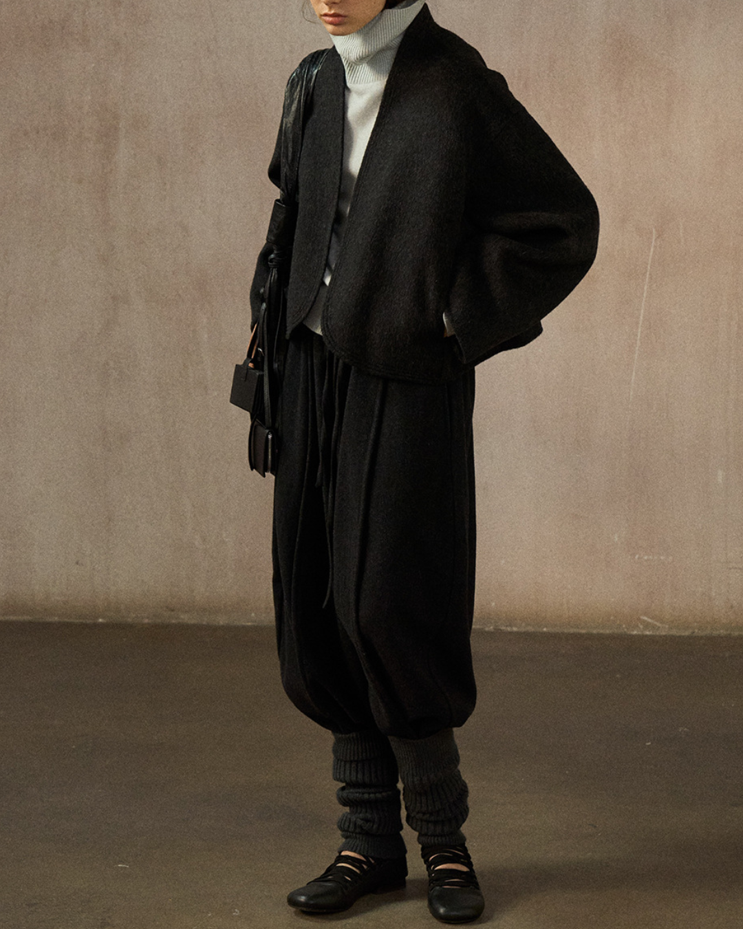 ノーカラーショートジャケット 10245