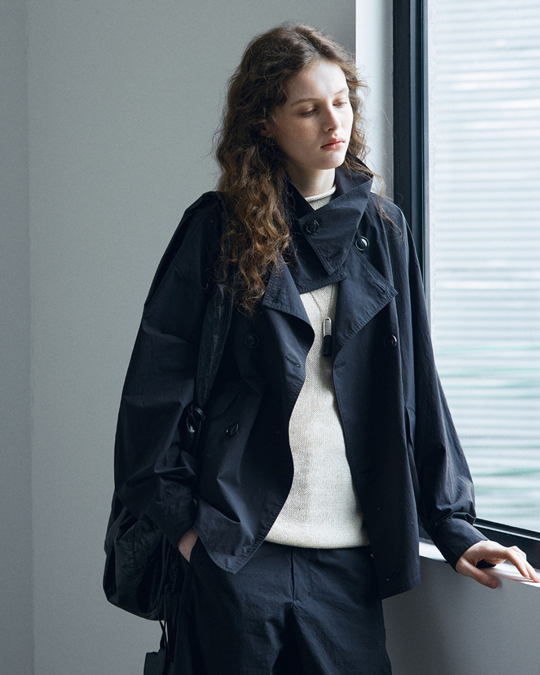 シリンダーハイネックノースリーブニット 10558