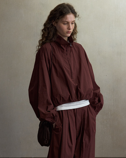 ディストーションハイネックジップアップブルゾン 10545