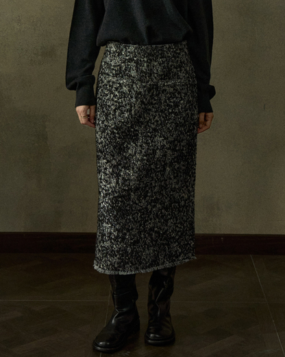 モノフォーム スリットツイードスカート 10442