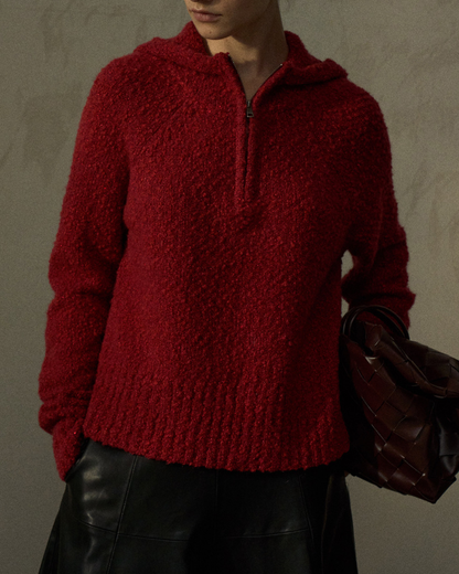 ハーフジッパーフーディープルオーバー 10278
